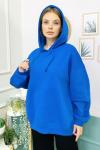 156410 Oversize Kapsonlu Sardonlu Sweatshirt